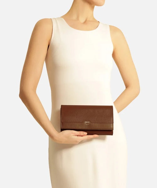 Porta-Passaporte Marrom Básico