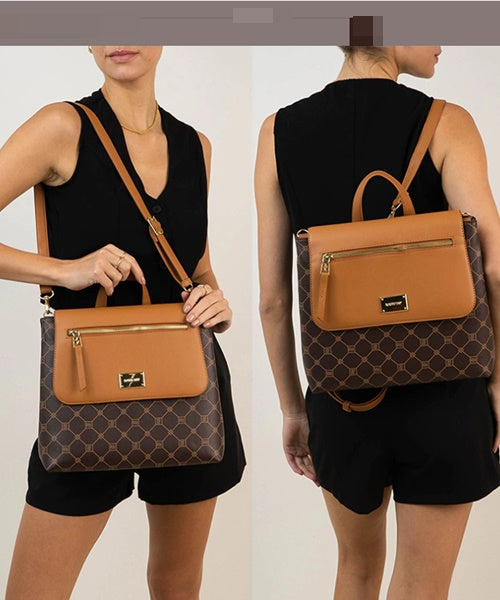 Mochila 2em 1 Dark Cacau/Caramelo