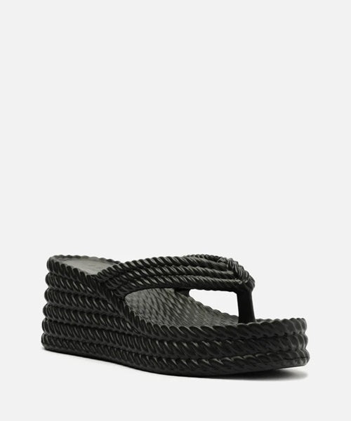 Tamanco Plataforma Preto Marrocos Sun -