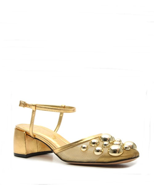 Slingback Telinha Dourado -