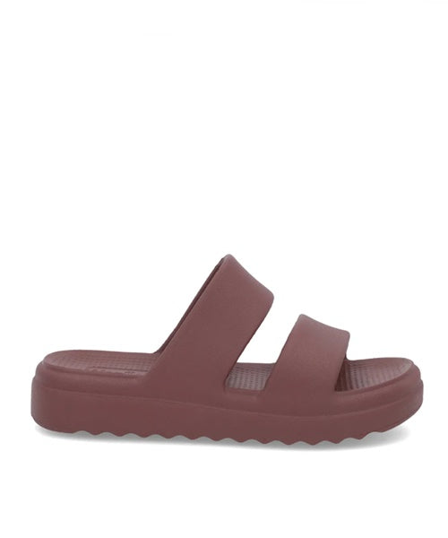 Chinelo Slide Marrom Mocca Poofy Tiras Eva -