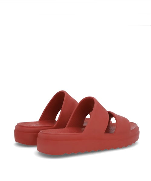 Chinelo Slide Marrom Poofy Tiras Eva -