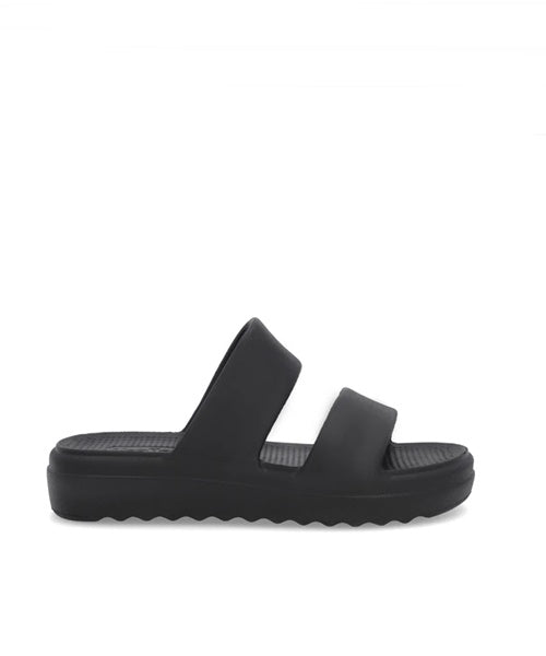 Chinelo Slide Preto Poofy Tiras Eva