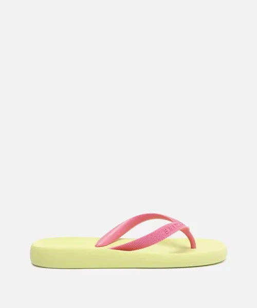 Chinelo de Dedo Amarelo Bicolor -