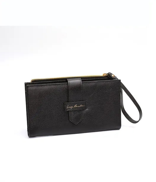 Carteira Grande em Couro Preto