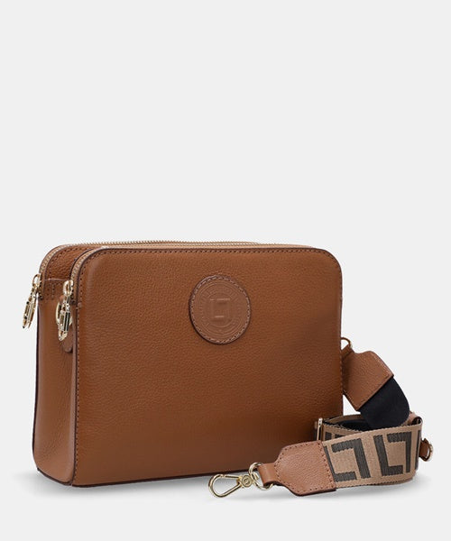 Bolsa Bella Tiracolo Média New Ridge Amêndoa