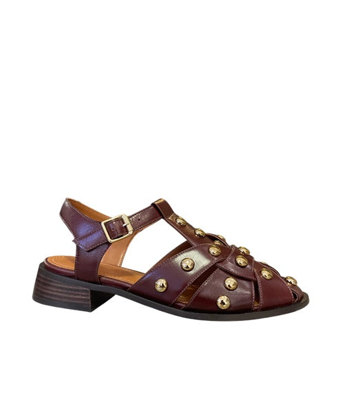 Sapatilha Fechado Spikes Castanho