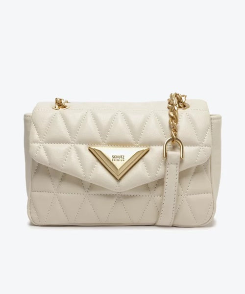 Bolsa Tiracolo Média 944 Couro Off White