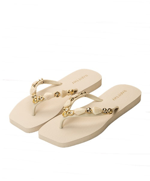Chinelo Pedra Lux Off White