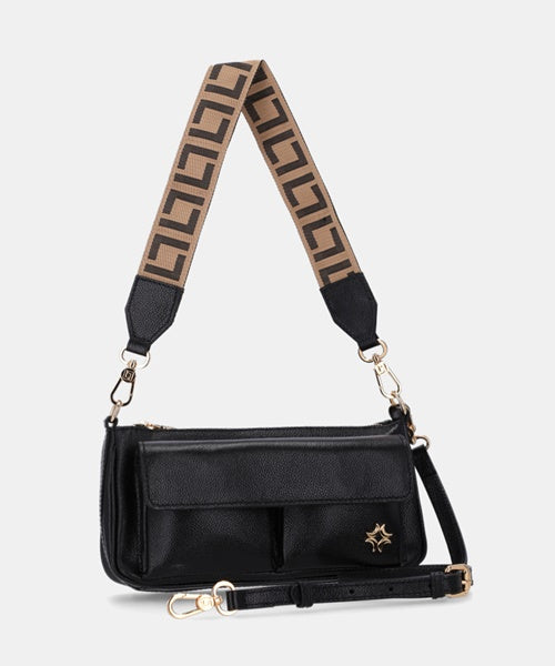 Bolsa Baguete Pequena New Ridge Preto