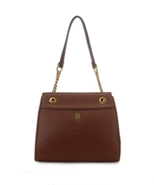 Bolsa Satchel Grande com Alça Corrente Marrom