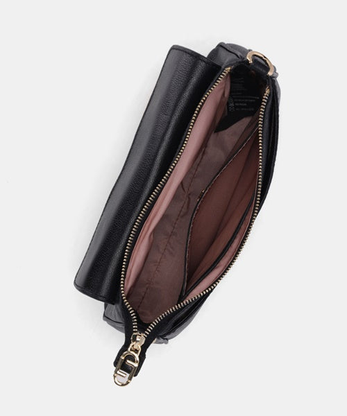 Bolsa Baguete Pequena New Ridge Preto