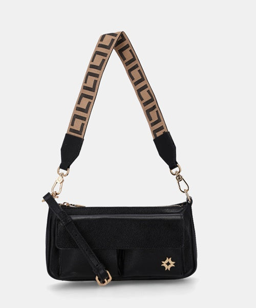 Bolsa Baguete Pequena New Ridge Preto