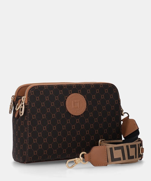 Bolsa Bella Tiracolo Média Monograma Ll Mocca