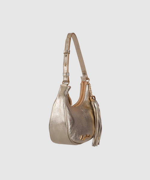 Bolsa Pequena Meia Lua Dourada