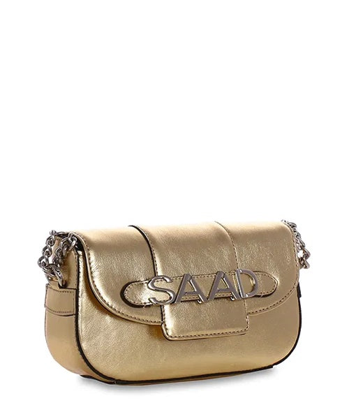 Bolsa Mini em Couro Ouro