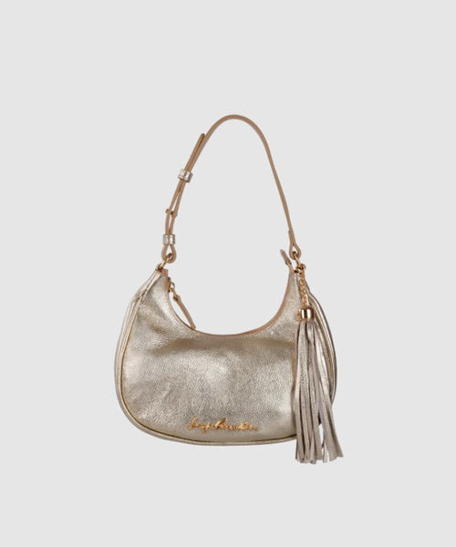 Bolsa Pequena Meia Lua Dourada