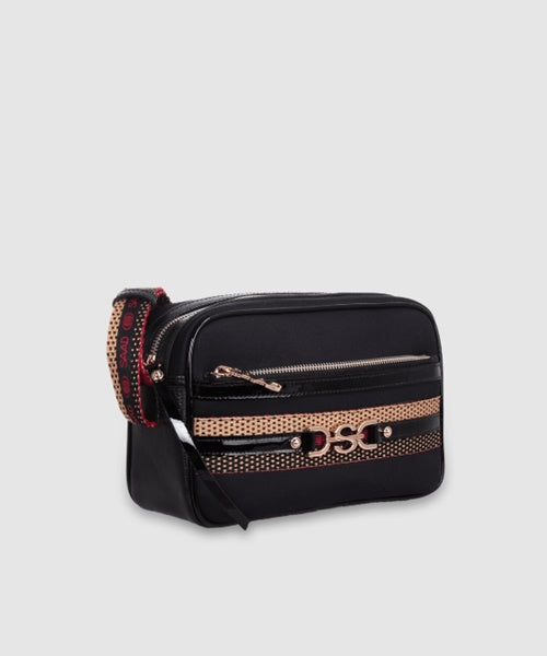 Bolsa Pequena Diadora Preto/Macadamia