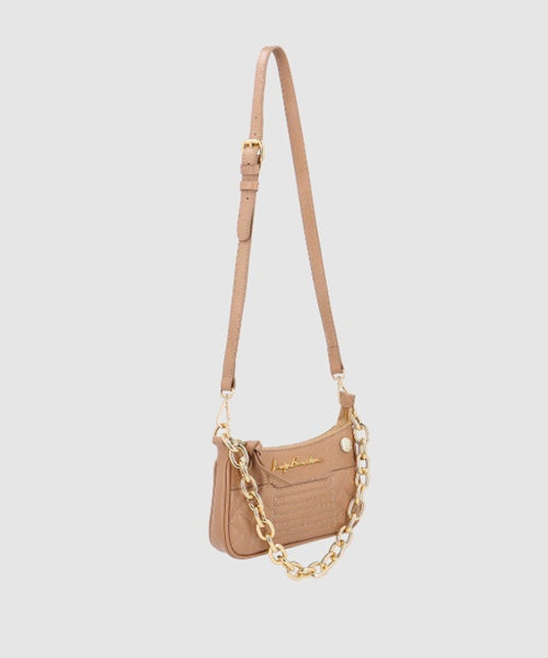 Bolsa Pequena Alça de Corrente Ombro Nude
