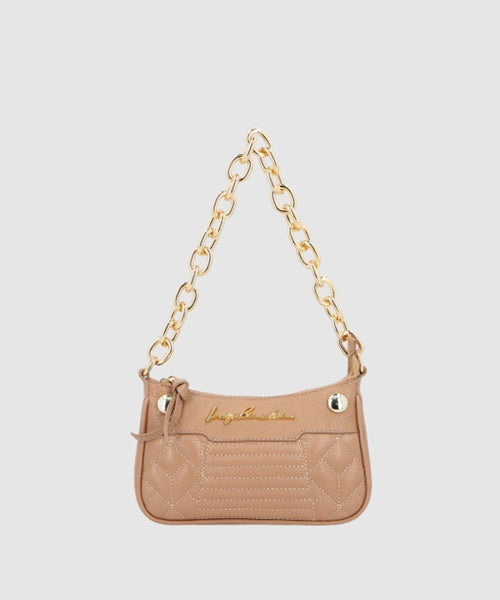 Bolsa Pequena Alça de Corrente Ombro Nude