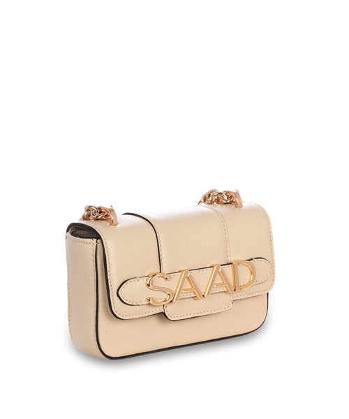 Bolsa Mini em Couro Baunilha