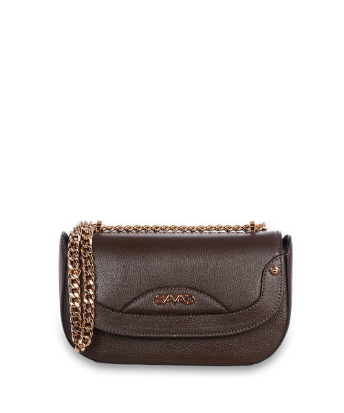 Bolsa Mini em Couro Café