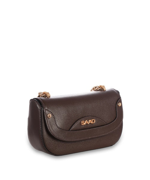 Bolsa Mini em Couro Café