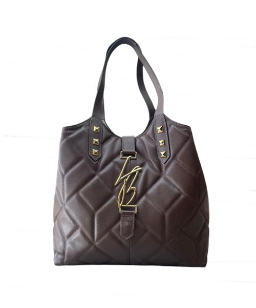 Bolsa Hobo LB em Couro Coffee Grande