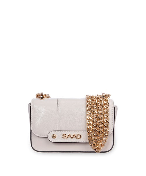 Bolsa Mini em Couro Marfim