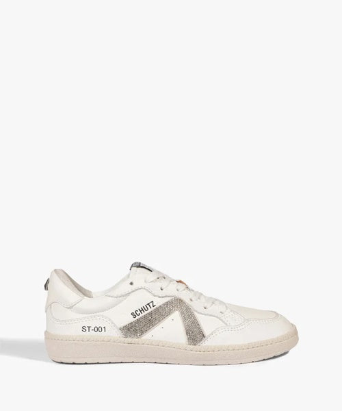 Tênis ST 001 Couro Off White Strass