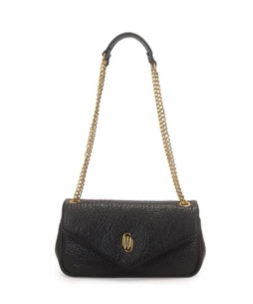 Bolsa Transversal Média com Alça Corrente Preto