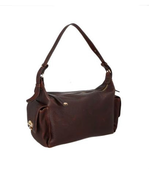 Bolsa Média Utilitária em Couro Bulldog Coffee