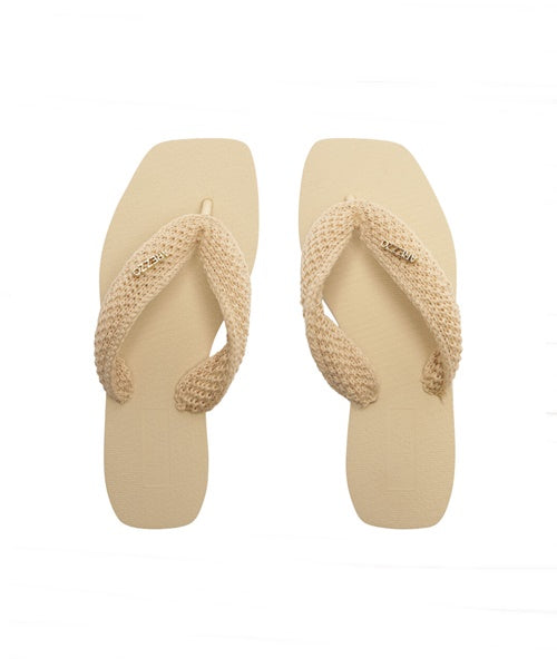 Chinelo de Dedo Panacota Tira Crochê