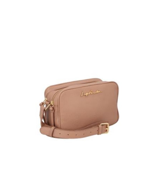 Bolsa Média em Couro Dupla Repartição Nude