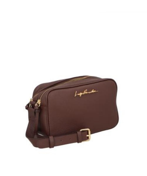 Bolsa Média em Couro Dupla Repartição Coffee