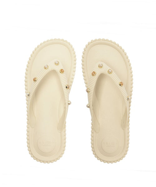 Sandália Flatform Panacota Metal Brizza