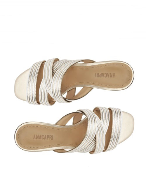 Tamanco Tiras Largas Dourado