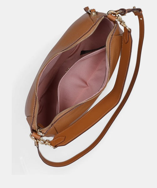 -Bolsa Hobo Grande New Ridge Amêndoa