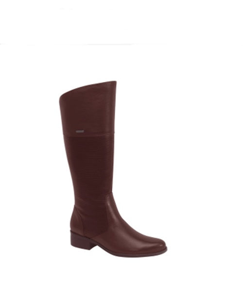 Bota Cano Longo Couro Marrom