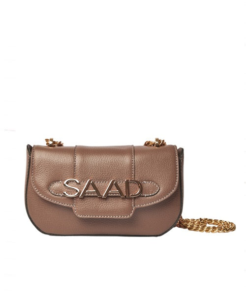 Bolsa Mini em Couro Cravo