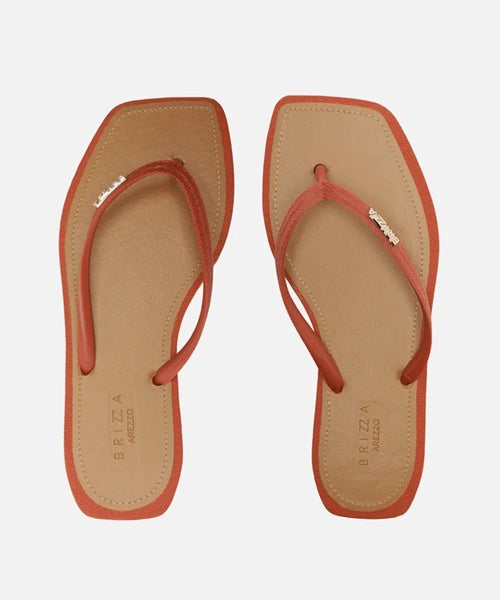 Chinelo de Dedo Terracota Recouro Square Brizza.