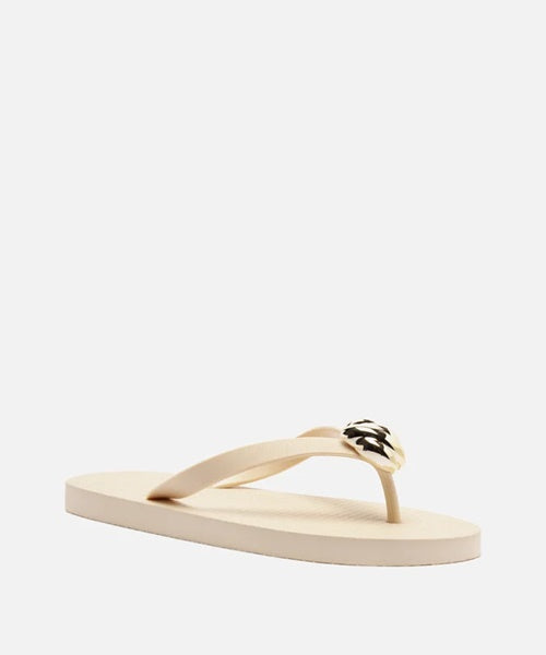 Chinelo de Dedo Off White Easy Metal Textura.