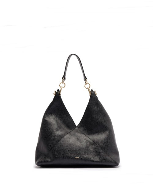 Bolsa Grande em Couro Preto