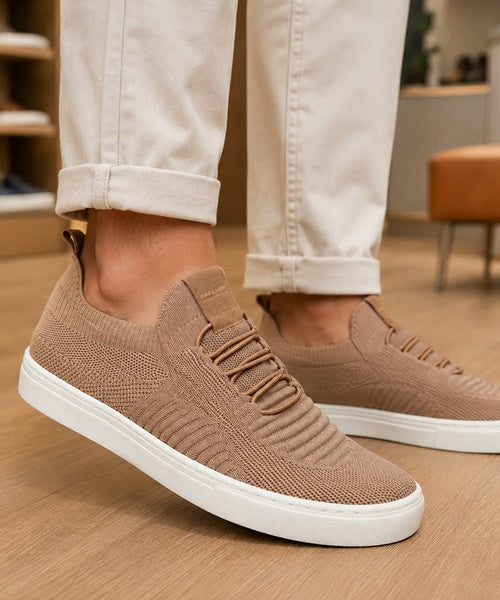 Tênis Masculino Knit Mocha Mousse