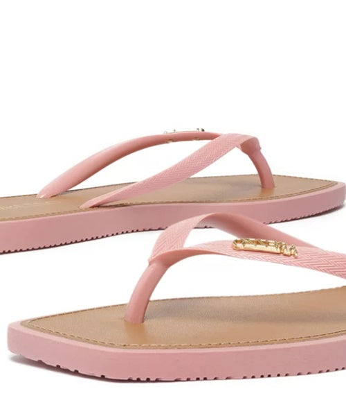 Chinelo de Dedo Rose Square Palmilha Marrom
