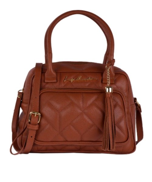 Bolsa Média Matelassê Frontal Caramelo