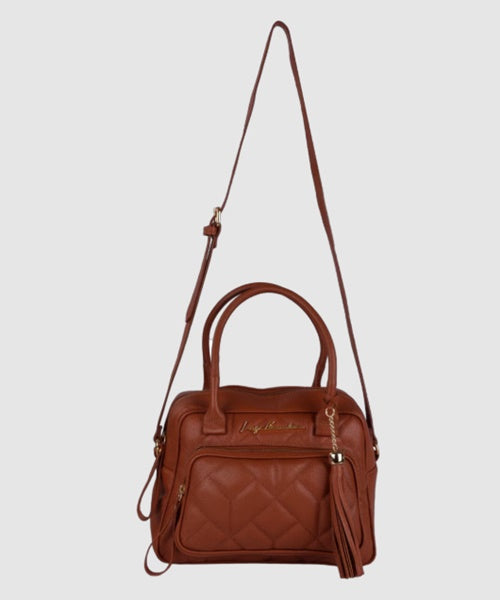 Bolsa Média Matelassê Frontal Caramelo