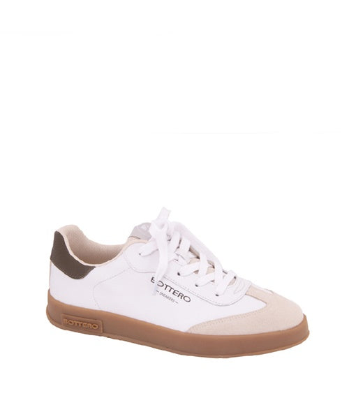 Tênis em Couro Camurça Bovina Marfim