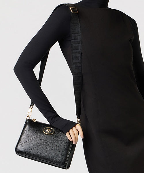 Bolsa Tiracolo Pequena New Ridge Preto