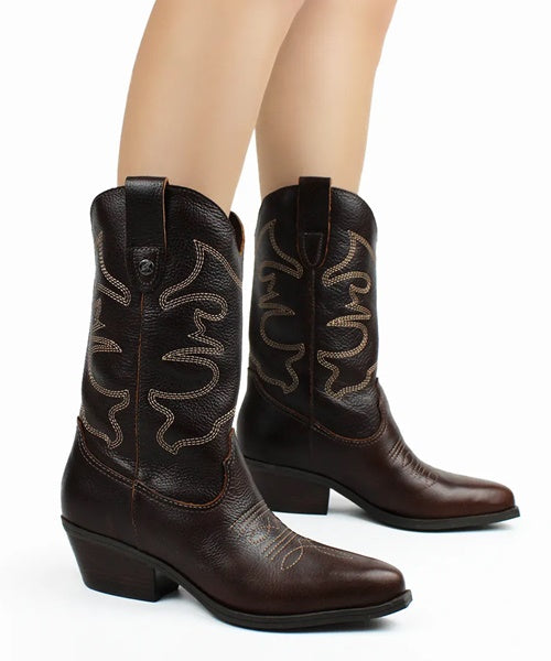 -Bota Western Couro Vecchio Pinhão - Bottero
